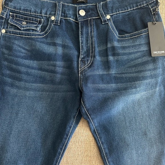 TRUE RELIGION GENO BIG FLAP RELAXED SLIM JEANS 36 X 32 - Picture 3 of 9